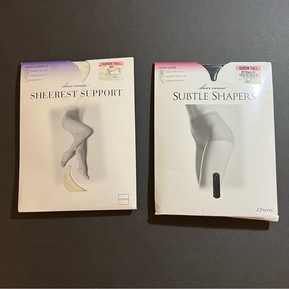 Sheer Caress Other Vtg Jc Penney Sheer Caress Queen Tall 2 Pair
